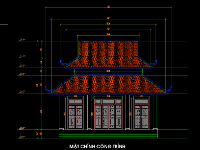 Bản vẽ CAD nhà thờ họ 6.9x8.1m [File .dwg Kiến trúc và kết cấu]